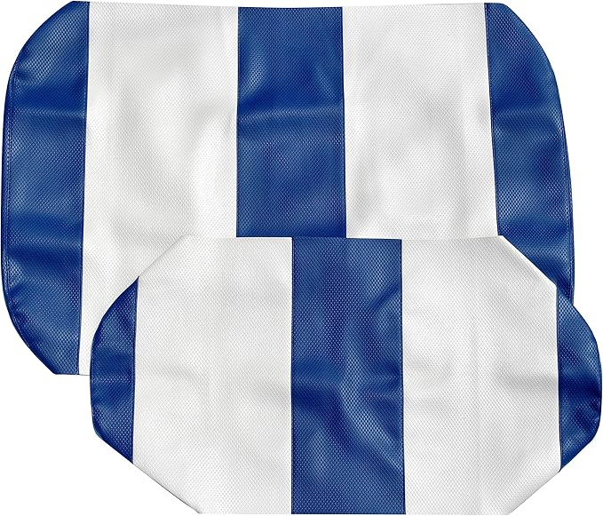 Seat Cover Replacement for Yamaha Drive or G-29 Golf Cart - Front Bench Seat - Premium Marine Vinyl - 5 Panel Stitching - Staple On Installation - Two-Tone Golf Cart Seat Covers (Blue & White)