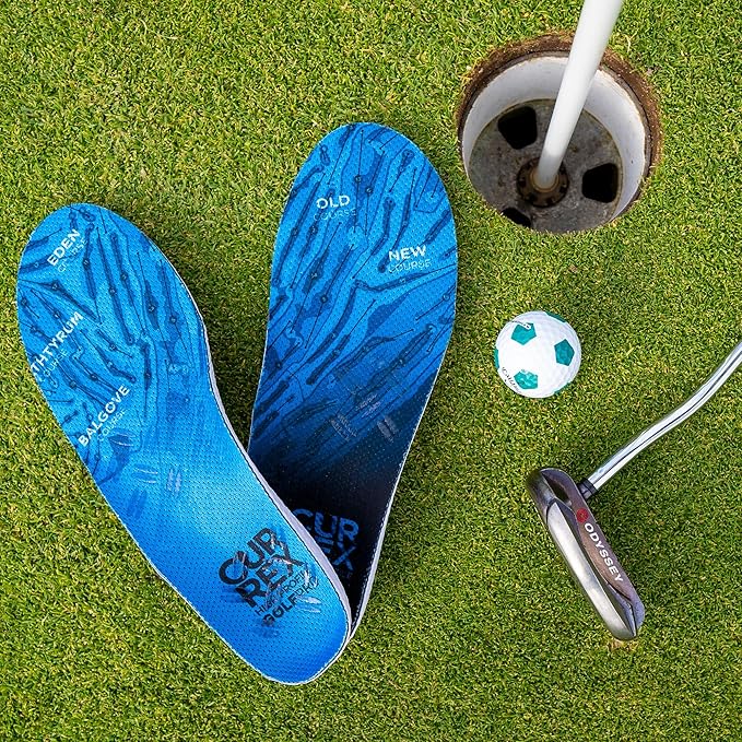 CURREX GolfPro Insoles for Golf Shoes – Arch Support Inserts to Improve Balance, Stability, Comfort & Performance, Help with Foot & Heel Pain Relief – for Men & Women – High Arch, Large