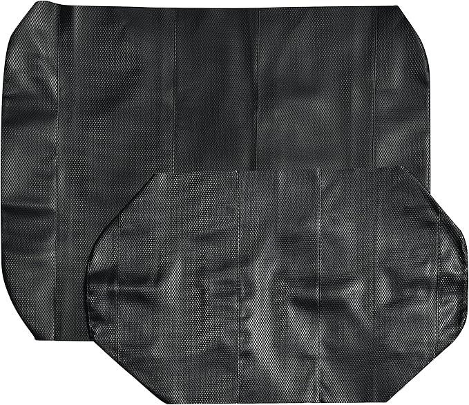 Seat Cover Replacement for Yamaha Drive or G-29 Golf Cart - Front Bench Seat - Premium Marine Vinyl - 5 Panel Stitching - Staple On Installation - Two-Tone Golf Cart Seat Covers (Black)