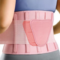 FEATOL Back Brace for Lower Back Pain, Breathable Back Support Belt for Women & Men with Lumbar Pad, Lumbar Support Belt for Heavy Lifting & Work, Pink, 2XL (Circumference:38.6-51.2")