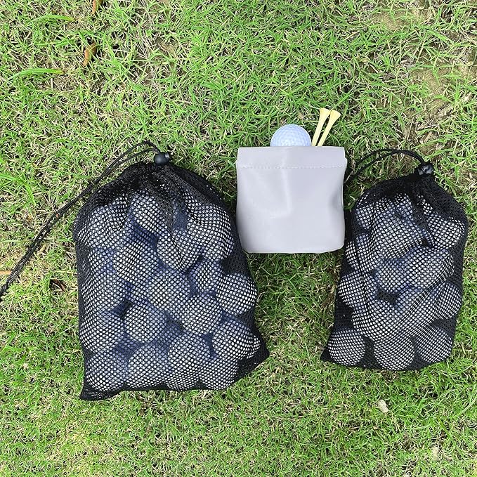 Golf Tee Pouch Bag, Zipper Golf Ball Bag, Accessory Pouch for Men