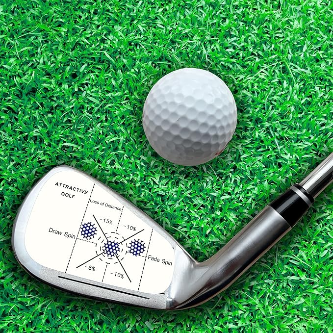 ATTRACTIVE Golf Impact Tape Set, Club Impact Stickers for Golf Clubs, Self-Teaching Sweet Spot and Consistency Analysis, Useful Training Aid Improve Swing Accuracy
