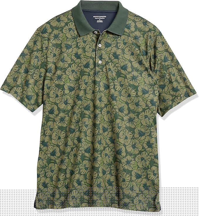 Amazon Essentials Mens Golf Polo Shirt, Moisture-Wicking Quick Dry, Short Sleeve